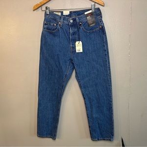 Levi’s Blue Wash 501 Original Cropped Jeans Sz 26x26